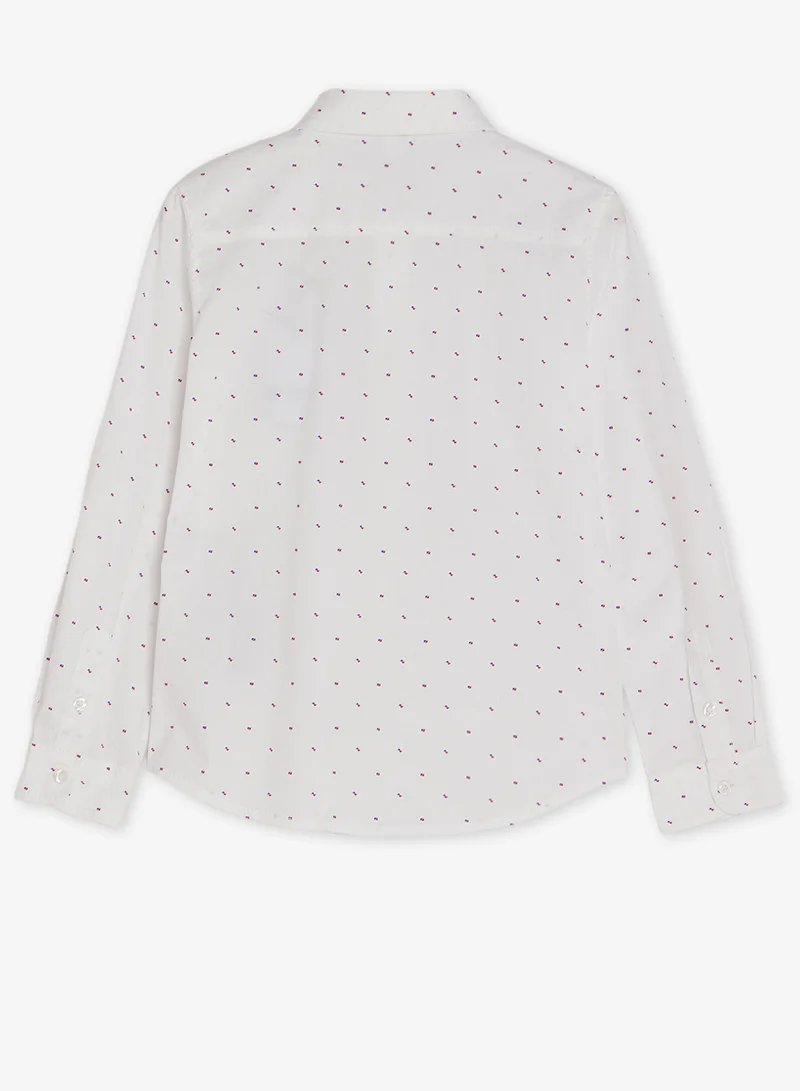 جس قميص بأكمام طويلة للشباب بقصة عادية